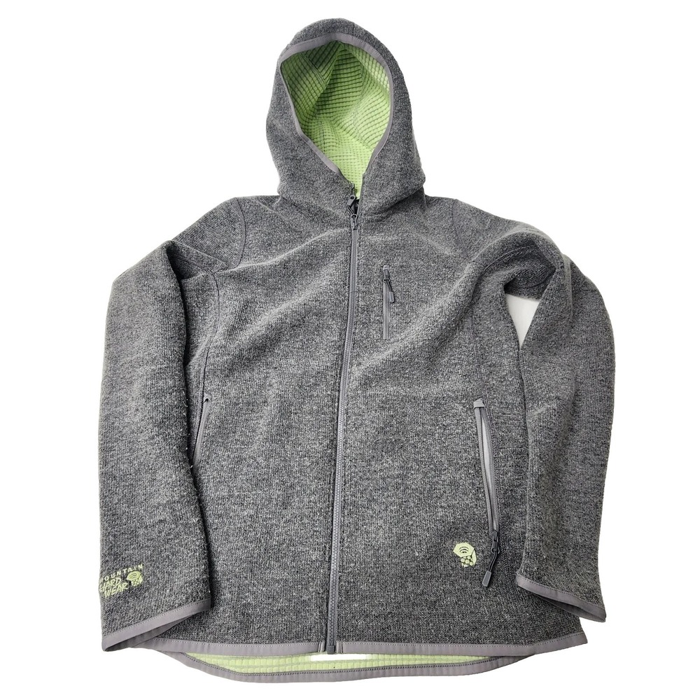 Mountain Hardwear Hatcher Full Zip Hoodie Fleece Women's XS Gray EC